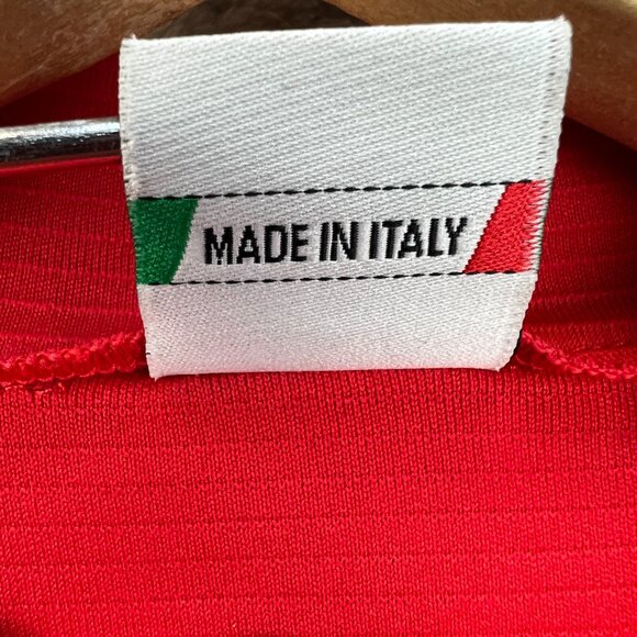 Vintage Santini SMS Mens Red Full Zip Cycling Jersey Size L Made in Italy Vtg - Picture 5 of 13